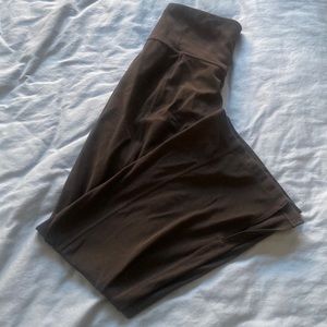 Athleta black soft legging with leg split